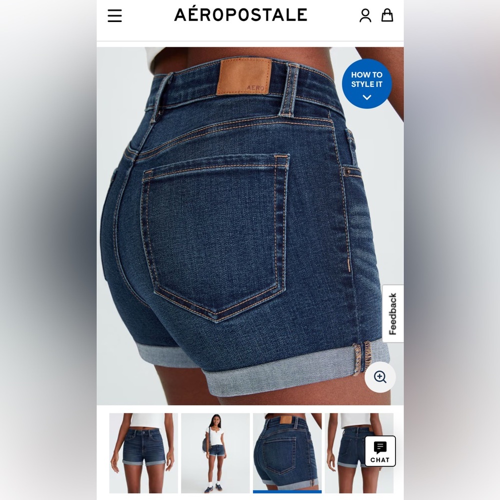Women’s Aeropostale high rise midi jean shorts